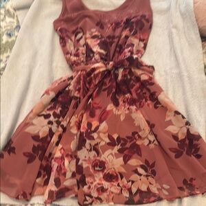 LC Lauren Conrad Dress in Pink and Brown Floral